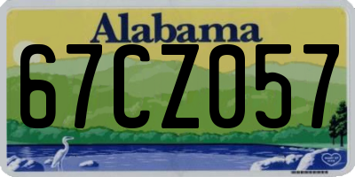 AL license plate 67CZ057