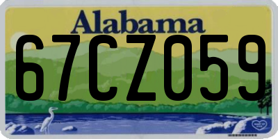 AL license plate 67CZ059
