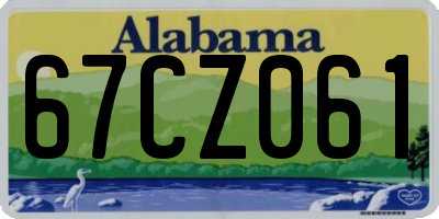 AL license plate 67CZ061