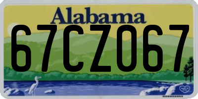 AL license plate 67CZ067