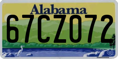 AL license plate 67CZ072
