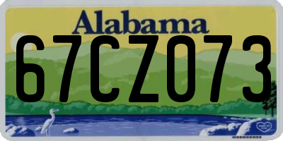 AL license plate 67CZ073