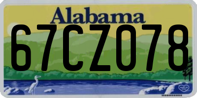 AL license plate 67CZ078