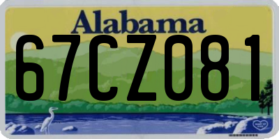 AL license plate 67CZ081