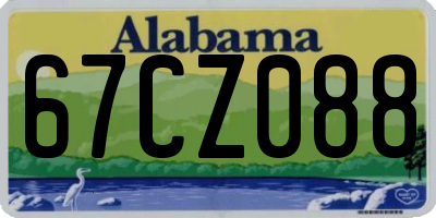 AL license plate 67CZ088
