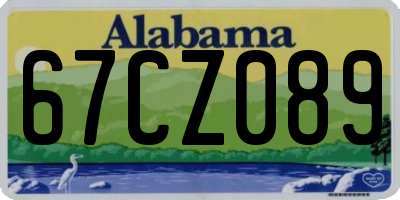 AL license plate 67CZ089