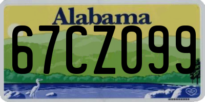 AL license plate 67CZ099