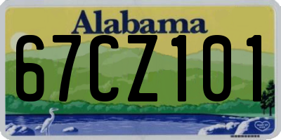 AL license plate 67CZ101