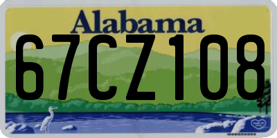 AL license plate 67CZ108