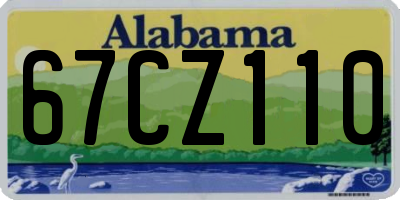 AL license plate 67CZ110