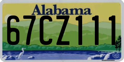 AL license plate 67CZ111