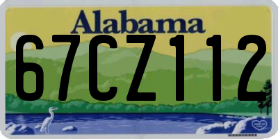 AL license plate 67CZ112