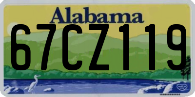AL license plate 67CZ119