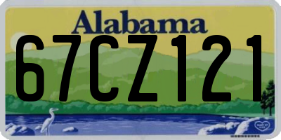 AL license plate 67CZ121