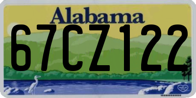 AL license plate 67CZ122