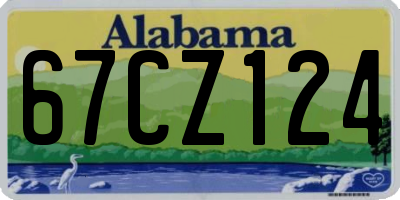 AL license plate 67CZ124