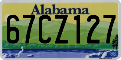 AL license plate 67CZ127