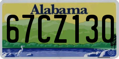 AL license plate 67CZ130