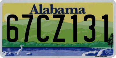 AL license plate 67CZ131