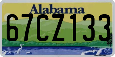 AL license plate 67CZ133