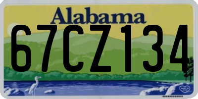AL license plate 67CZ134
