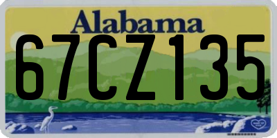 AL license plate 67CZ135