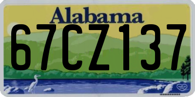 AL license plate 67CZ137
