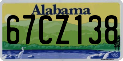 AL license plate 67CZ138