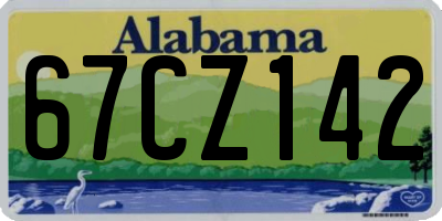 AL license plate 67CZ142