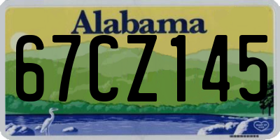 AL license plate 67CZ145