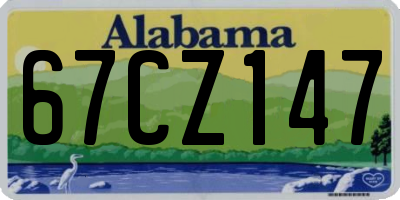 AL license plate 67CZ147