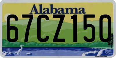 AL license plate 67CZ150