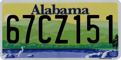 AL license plate 67CZ151