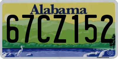 AL license plate 67CZ152