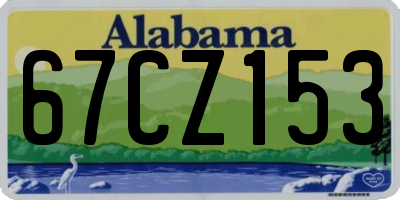 AL license plate 67CZ153