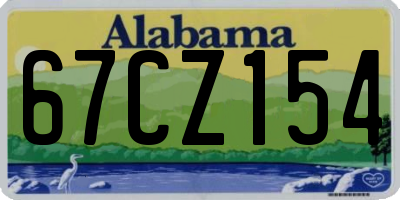 AL license plate 67CZ154