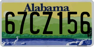AL license plate 67CZ156