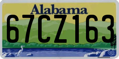 AL license plate 67CZ163