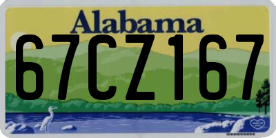 AL license plate 67CZ167