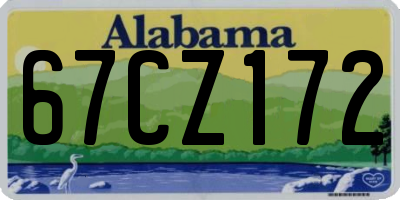 AL license plate 67CZ172