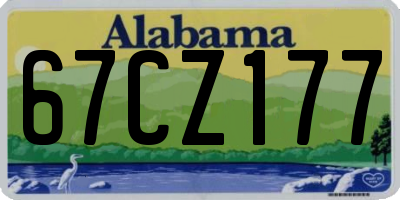 AL license plate 67CZ177