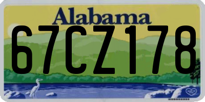 AL license plate 67CZ178