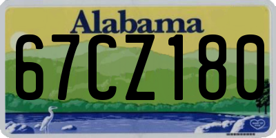 AL license plate 67CZ180