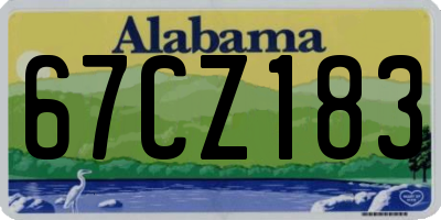 AL license plate 67CZ183