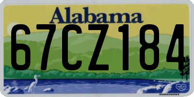 AL license plate 67CZ184