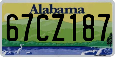 AL license plate 67CZ187