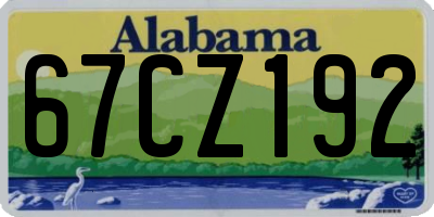AL license plate 67CZ192