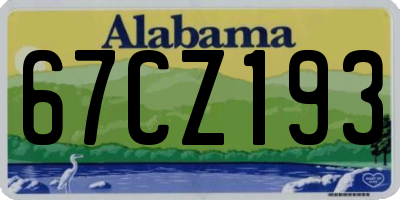 AL license plate 67CZ193
