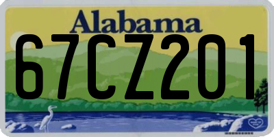 AL license plate 67CZ201