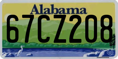 AL license plate 67CZ208